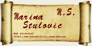 Marina Štulović vizit kartica